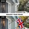 G128 Combo Pack: 6 Feet Tangle Free Spinning Flagpole (Black) UK United Kingdom Flag 3x5 ft Printed 150D Brass Grommets (Flag Included) Aluminum Flag Pole